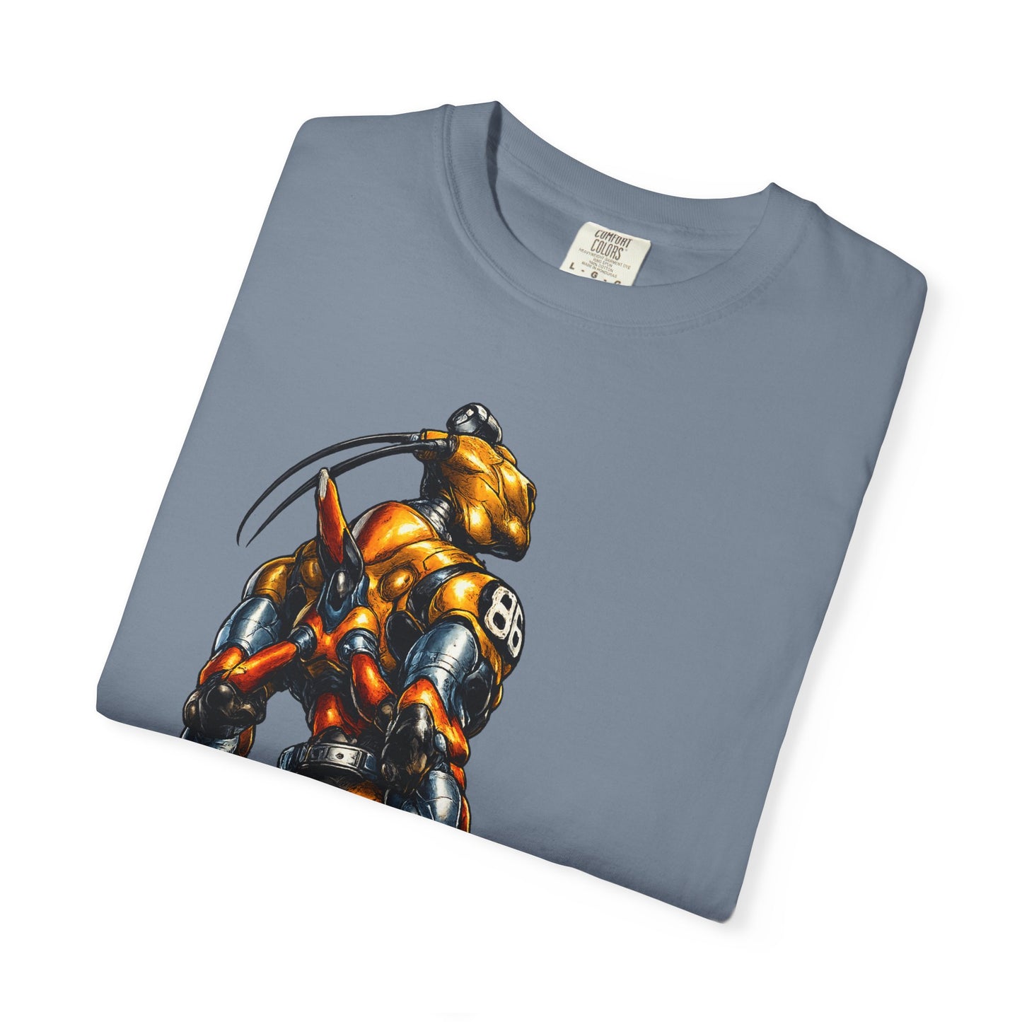 Sci‑Fi Soldier Graphic T‑Shirt — Armored Alien with Blaster