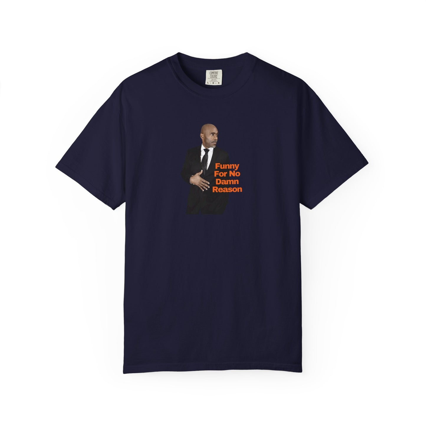 Comedian JerroldB — "Funny For No Damn Reason" Suit Portrait Tee