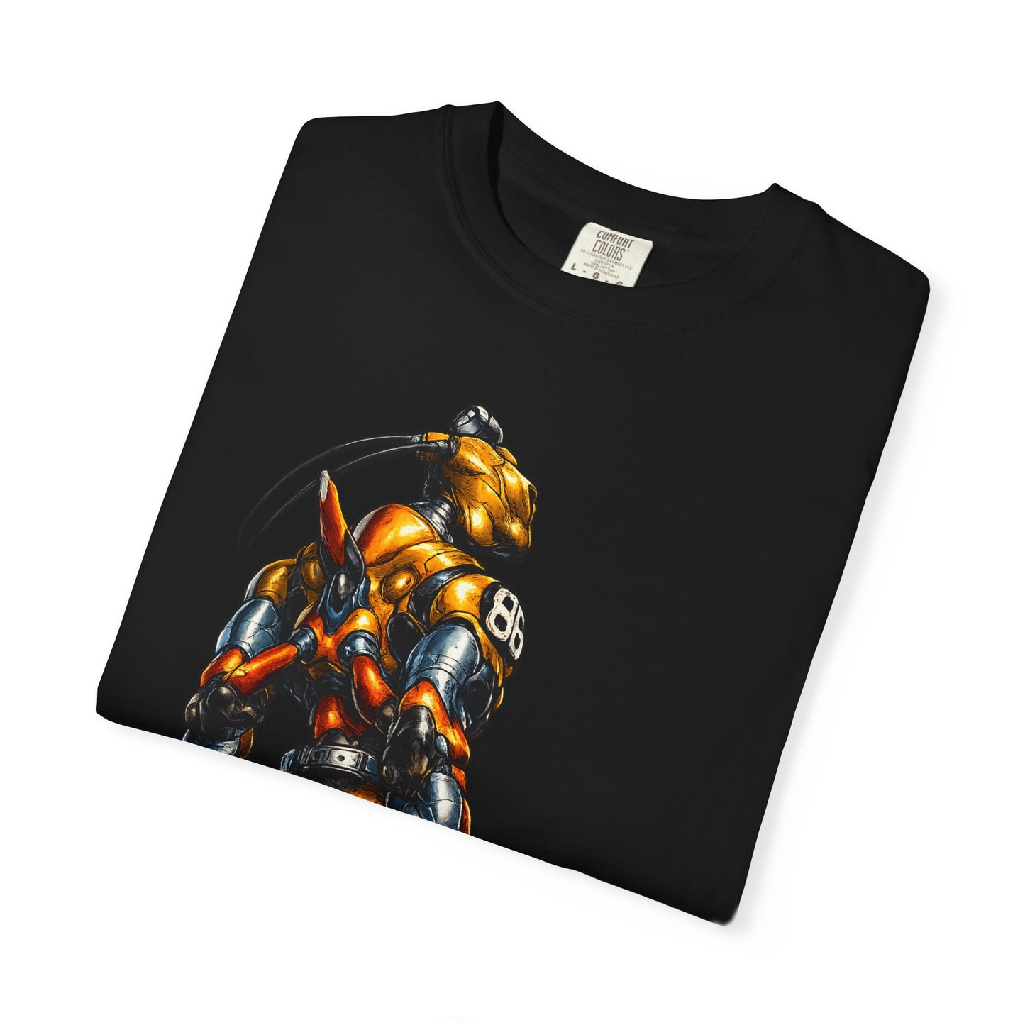 Sci‑Fi Soldier Graphic T‑Shirt — Armored Alien with Blaster