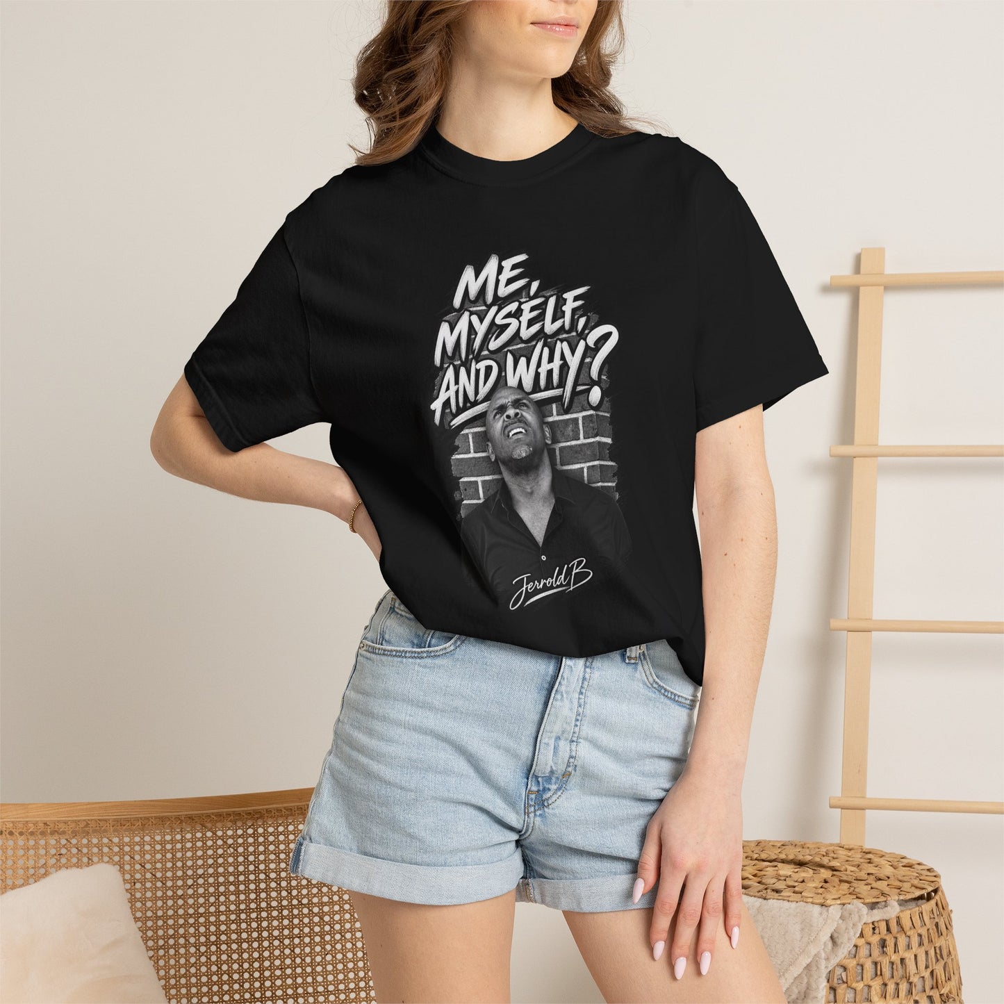 "Me, Myself and Why?" Graphic T-Shirt — Retro Portrait Tee