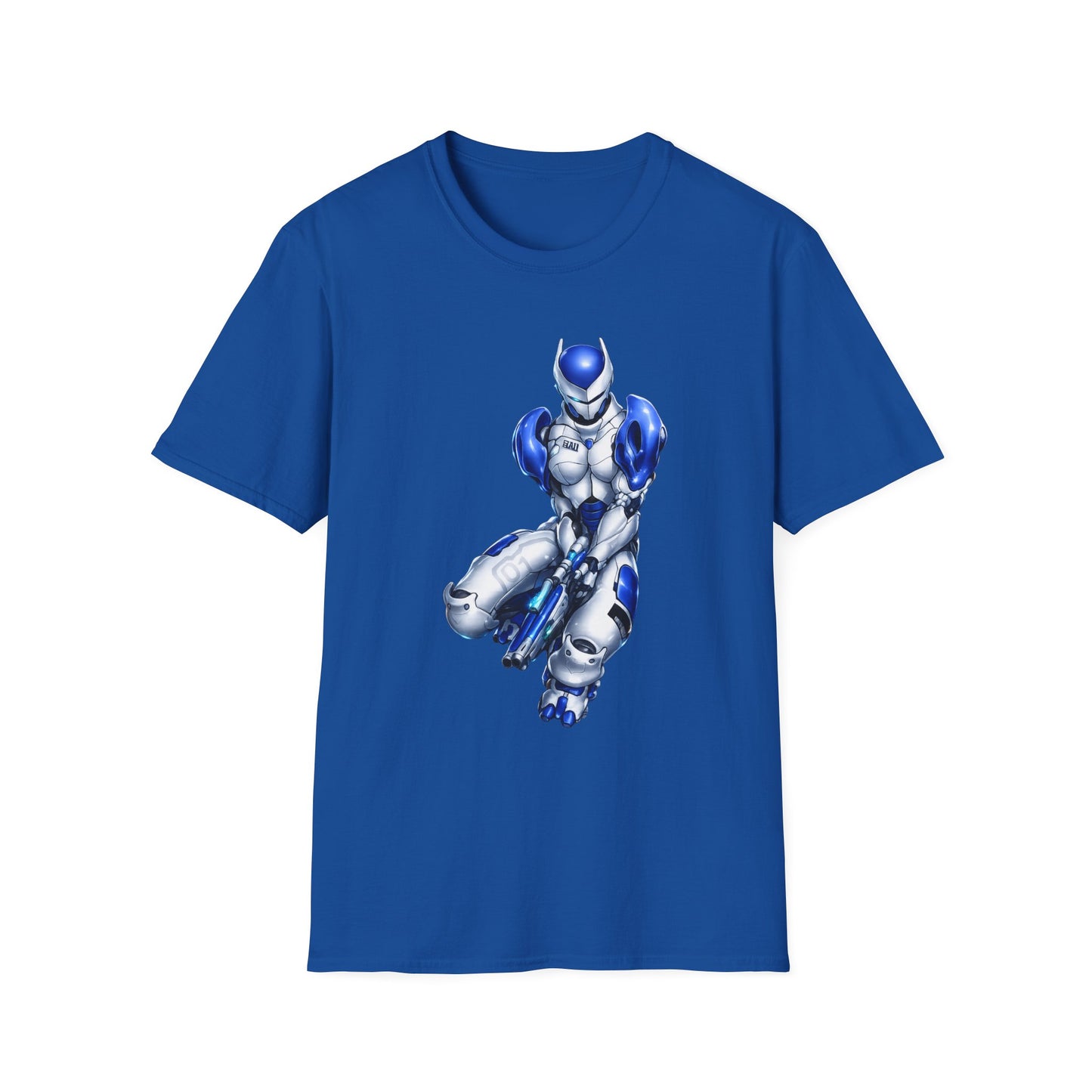 IRON POSSE Blue Mech Warrior - Unisex Softstyle T-Shirt