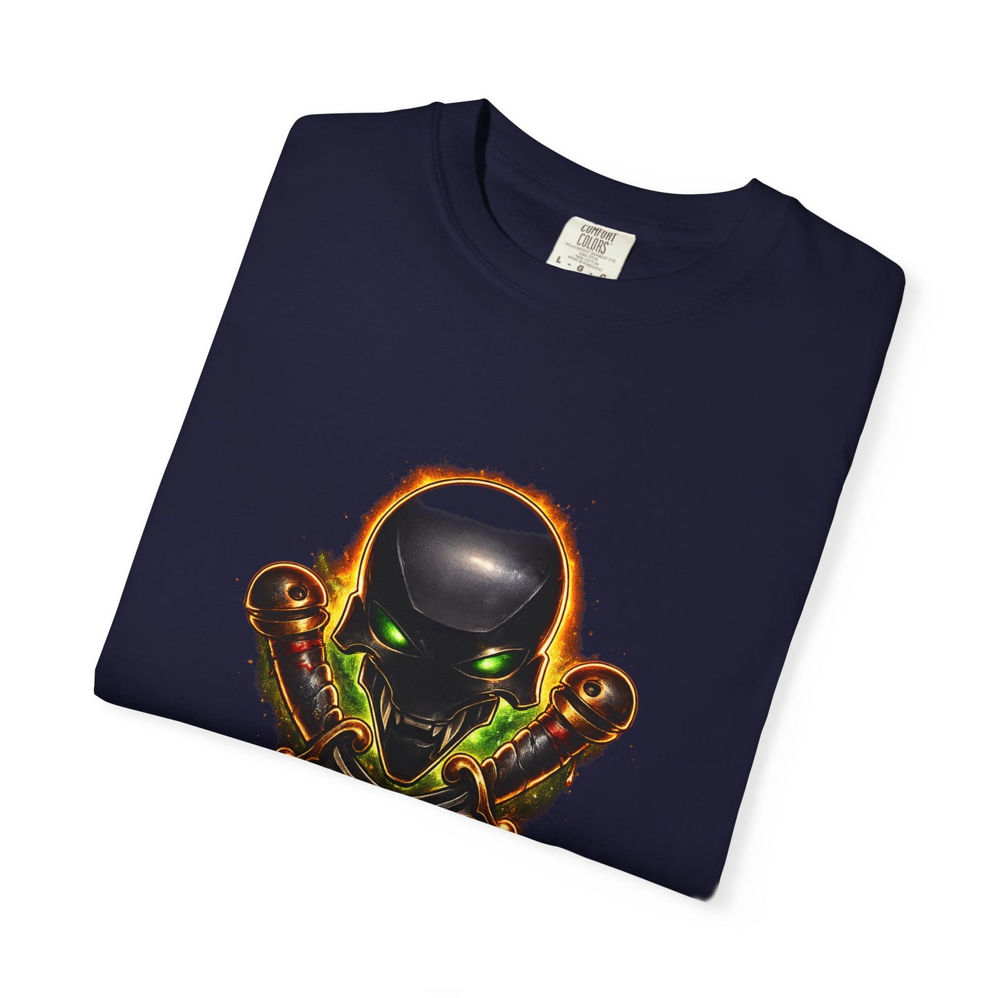 Alien Skull Crossed Knives T-Shirt — Sci‑Fi Horror Graphic Tee