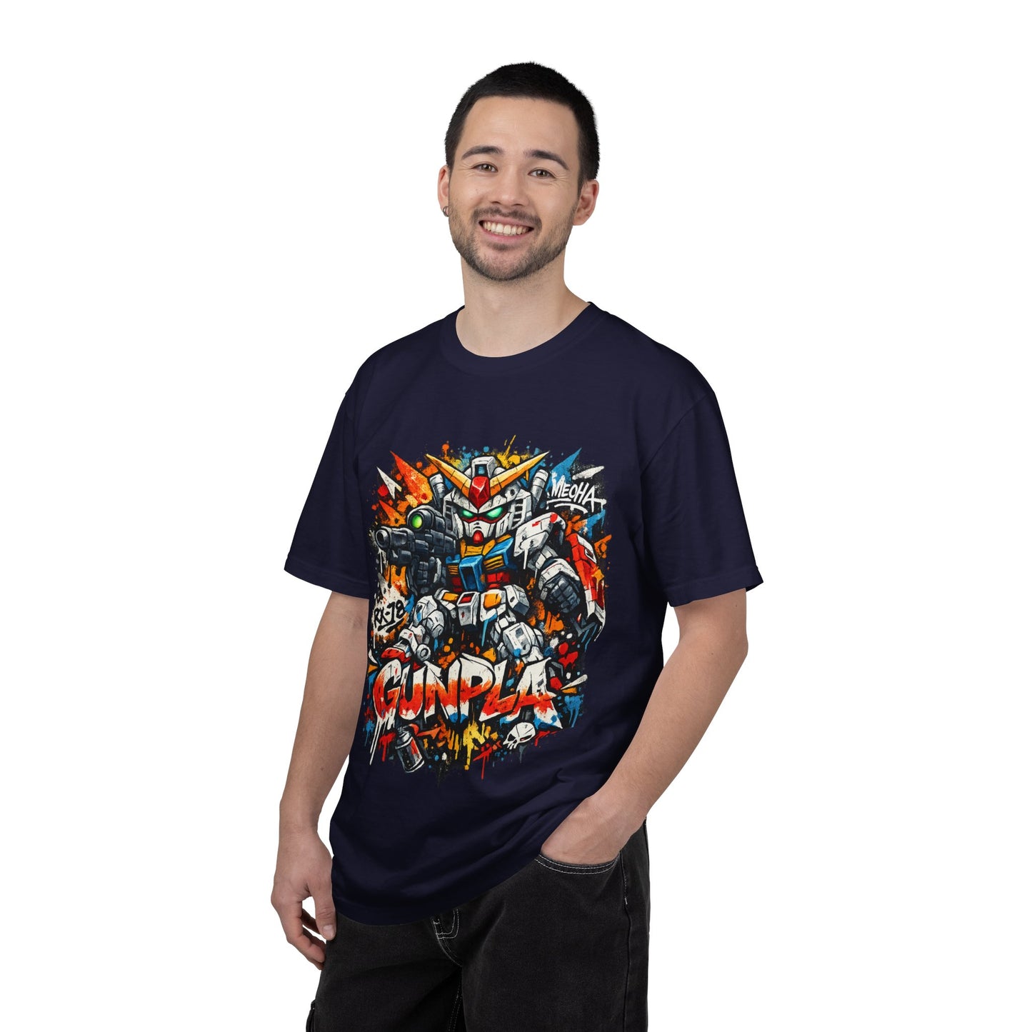 Gunpla Street Art Robot T-Shirt — Colorful Mecha Gundam Graphic Tee