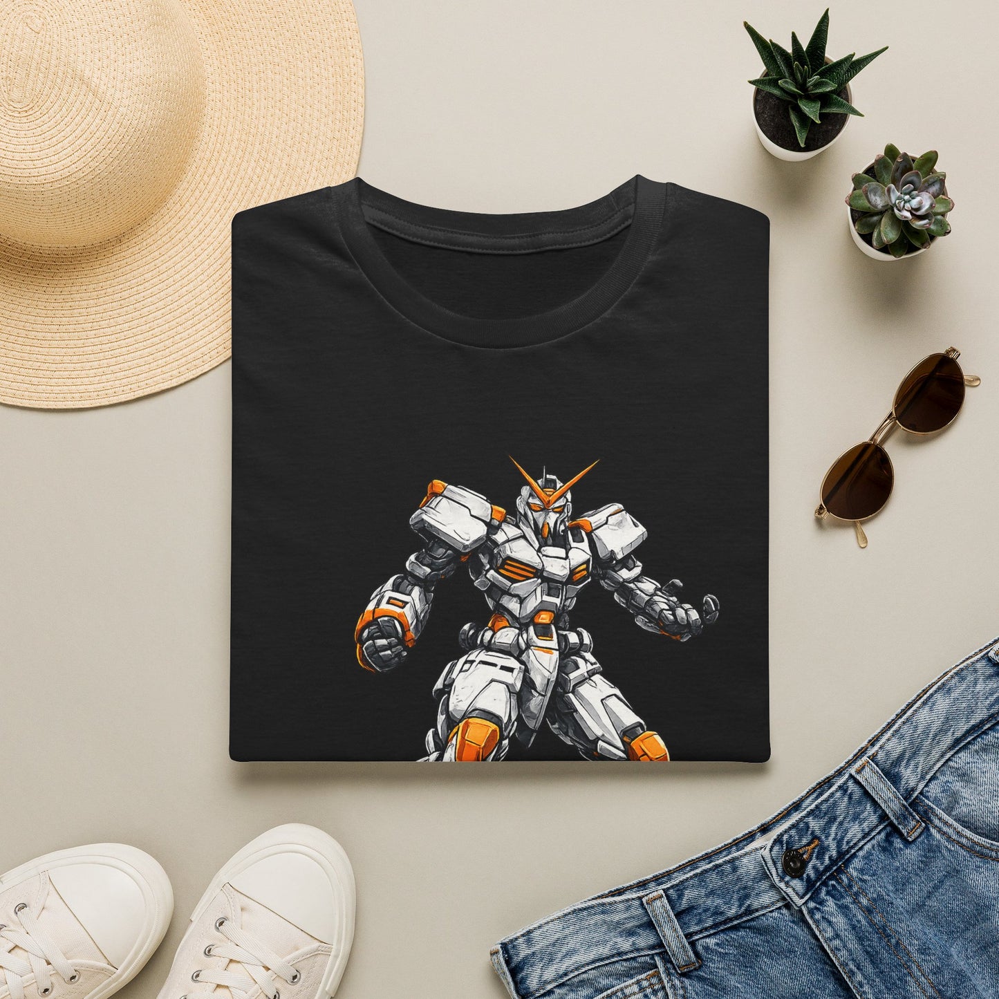 Mecha Graphic Tee — 'Gunpla Unc.' Anime Robot Tee