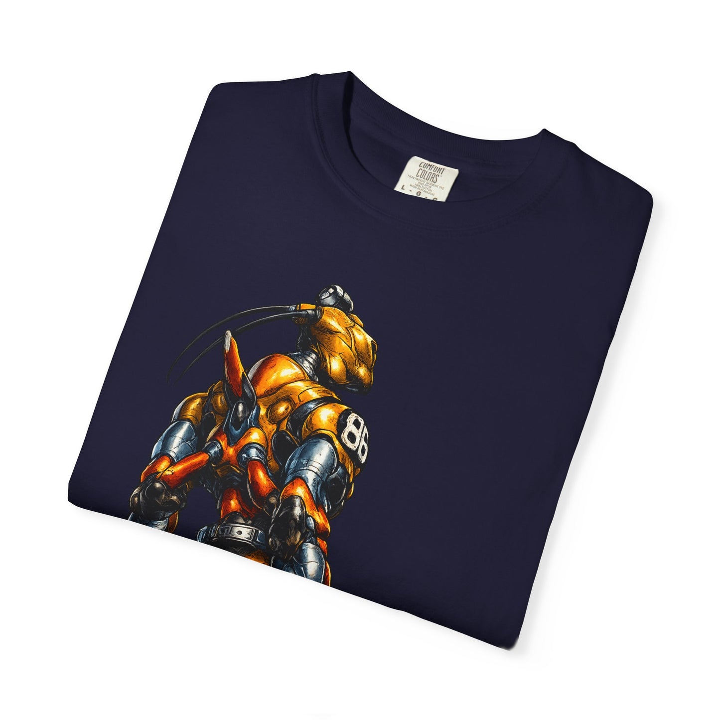 Sci‑Fi Soldier Graphic T‑Shirt — Armored Alien with Blaster