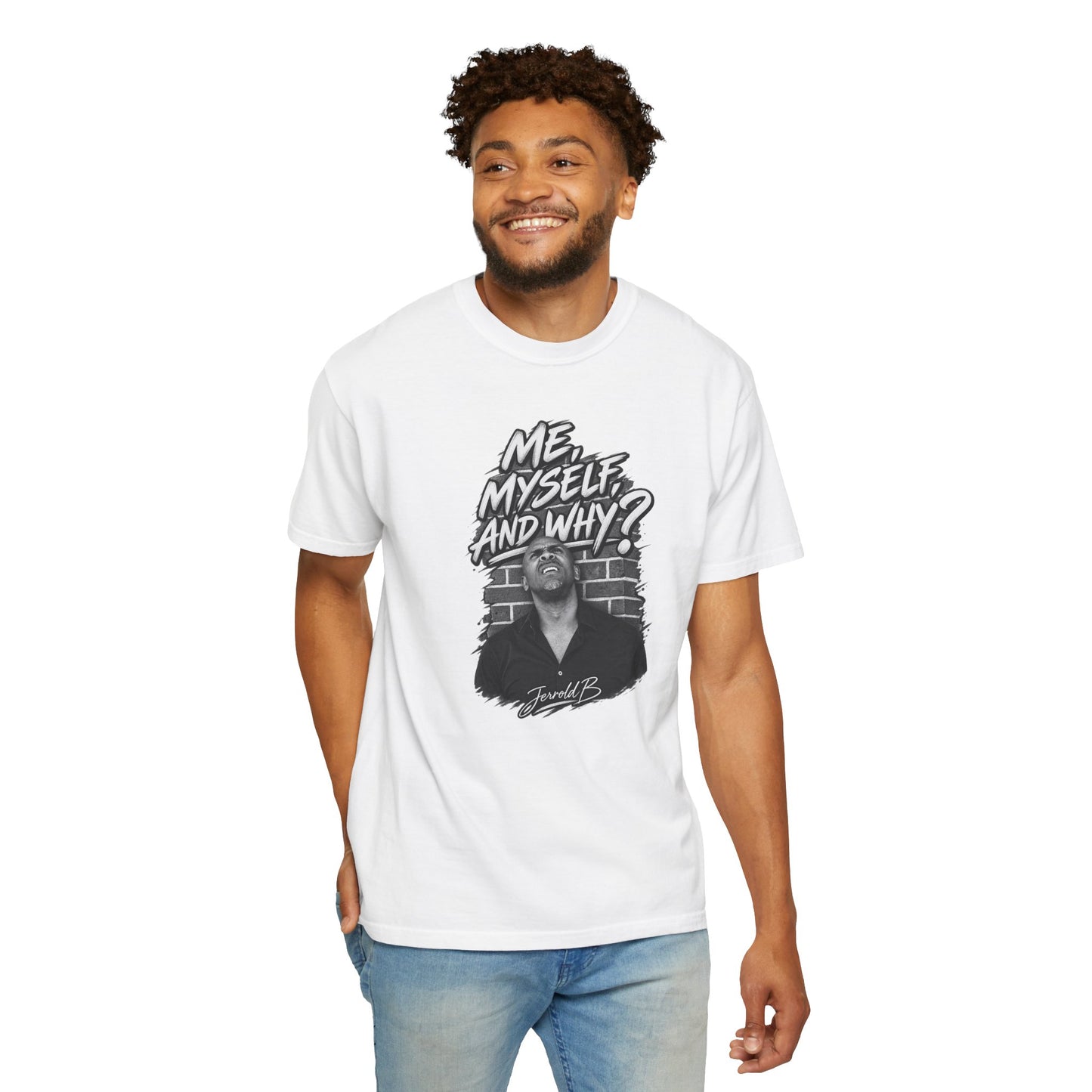 "Me, Myself and Why?" Graphic T-Shirt — Retro Portrait Tee