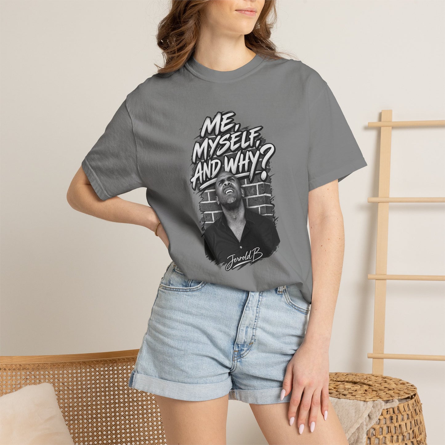 "Me, Myself and Why?" Graphic T-Shirt — Retro Portrait Tee