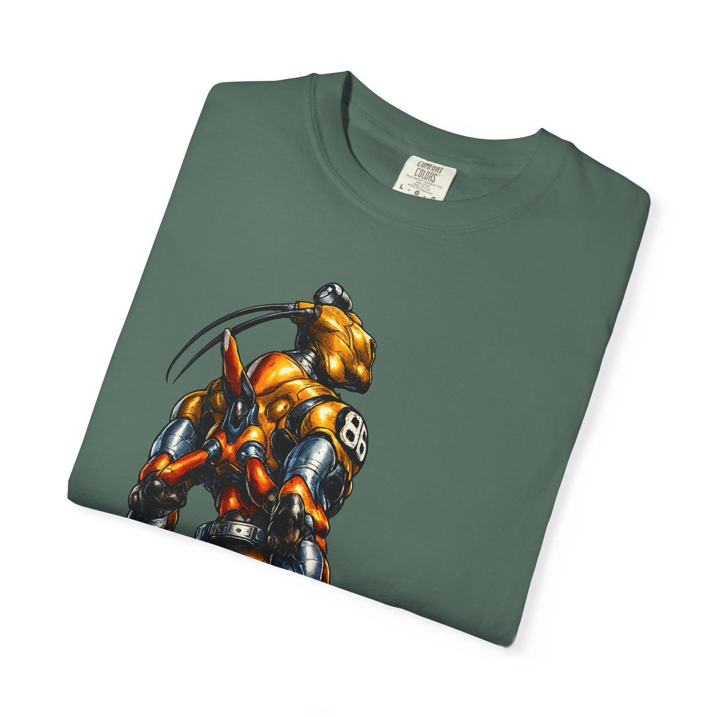 Sci‑Fi Soldier Graphic T‑Shirt — Armored Alien with Blaster