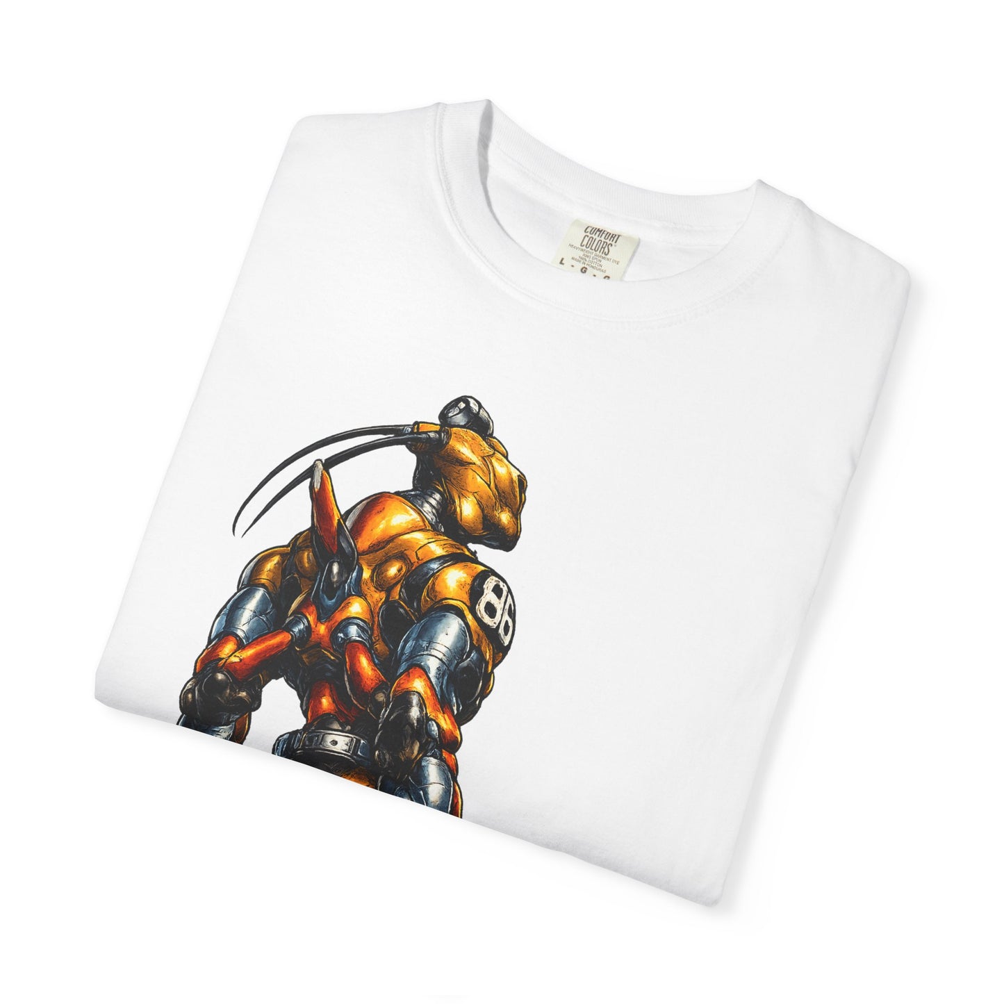 Sci‑Fi Soldier Graphic T‑Shirt — Armored Alien with Blaster