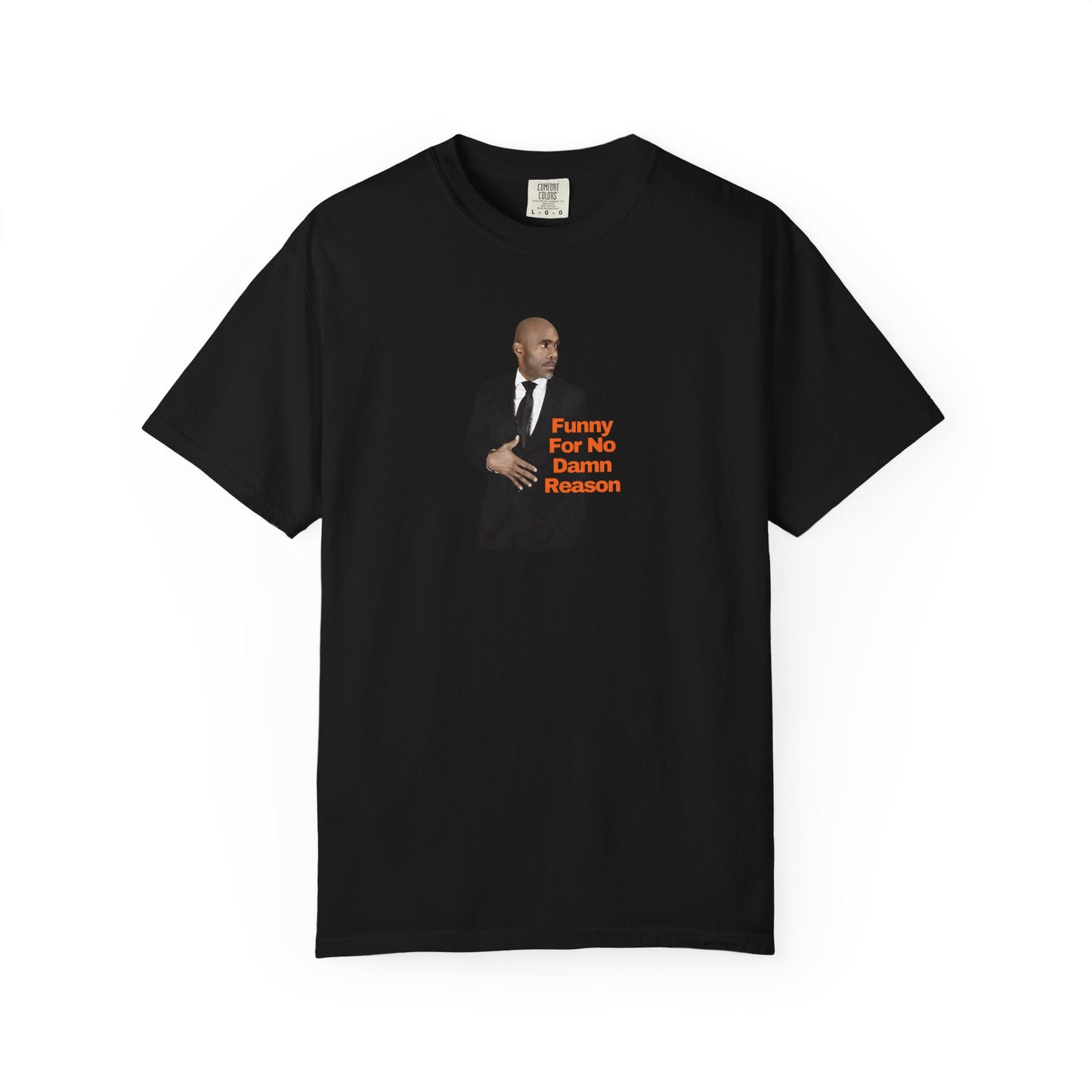 Comedian JerroldB — "Funny For No Damn Reason" Suit Portrait Tee