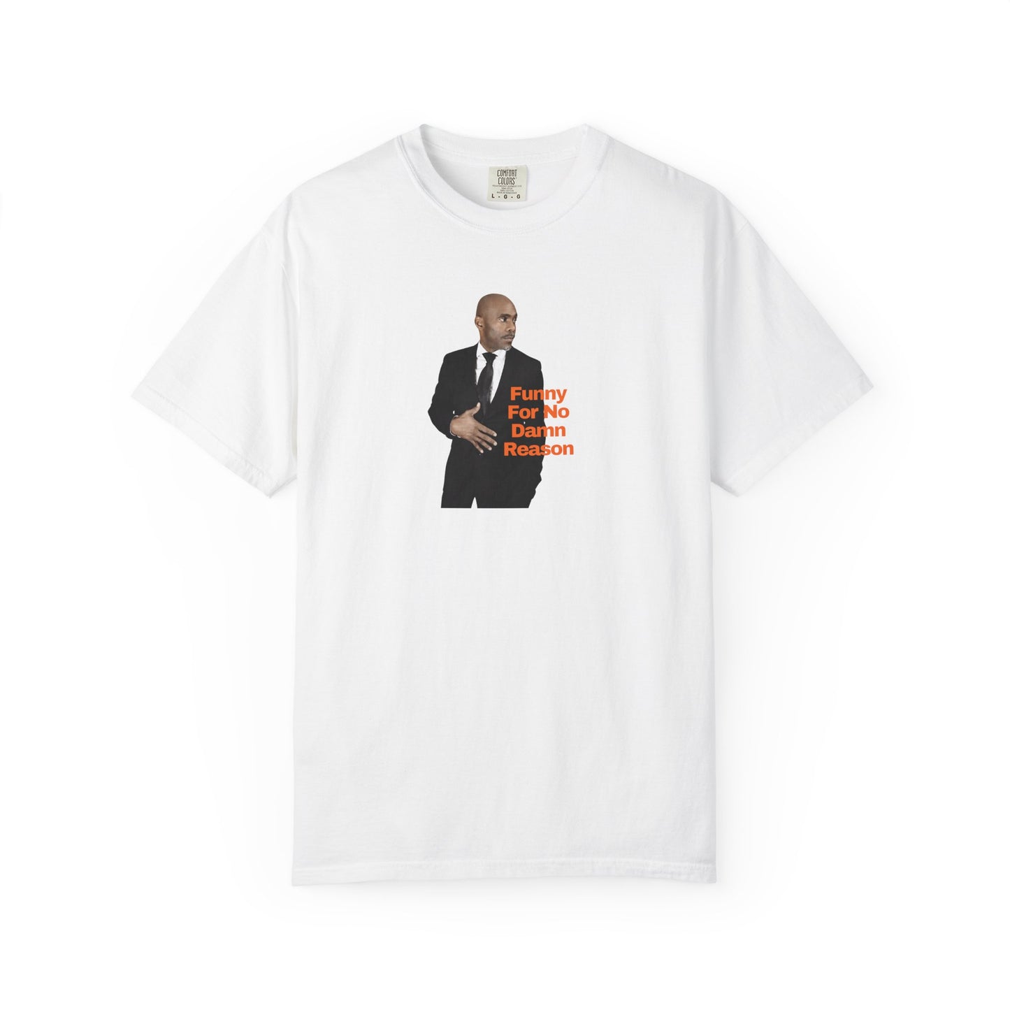 Comedian JerroldB — "Funny For No Damn Reason" Suit Portrait Tee