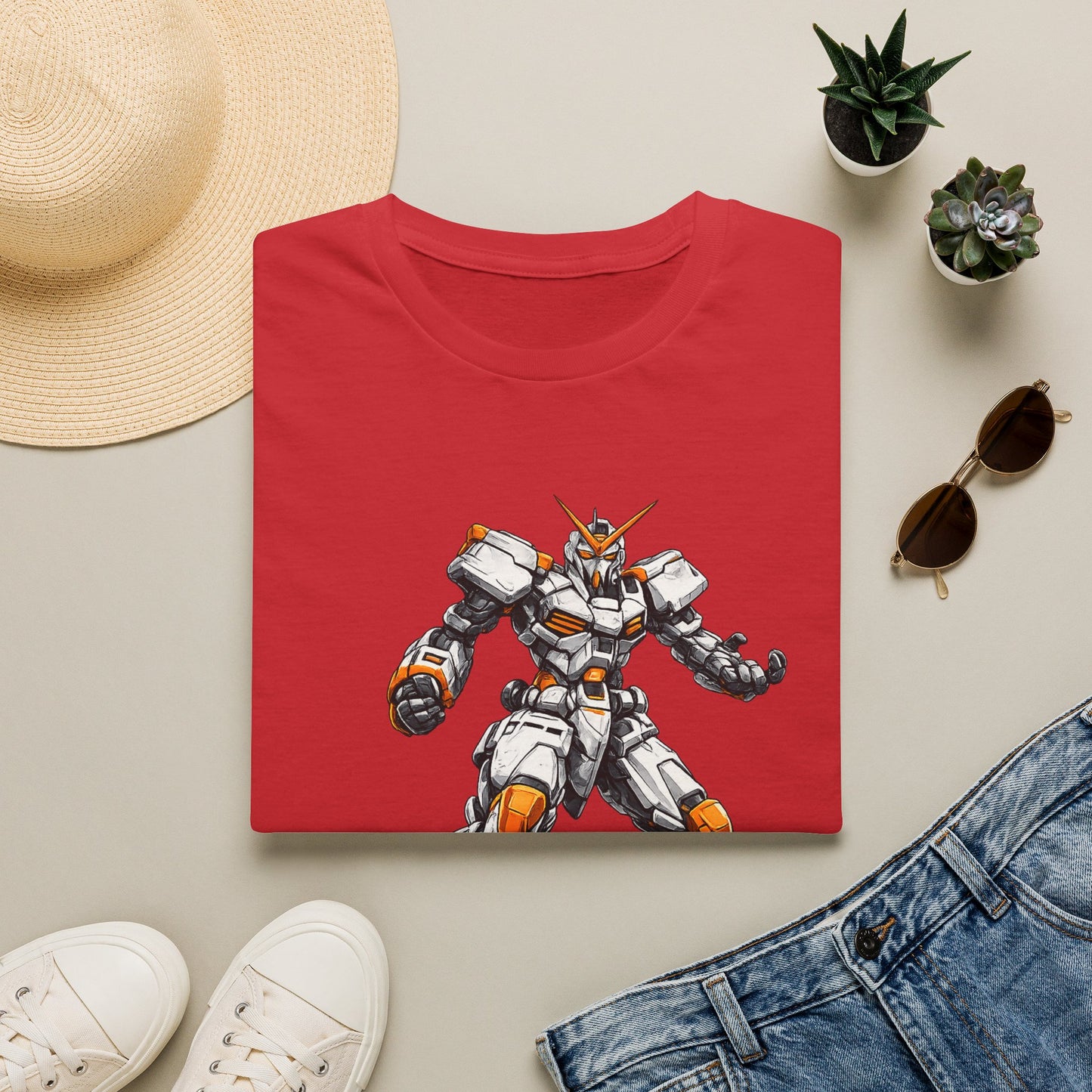 Mecha Graphic Tee — 'Gunpla Unc.' Anime Robot Tee